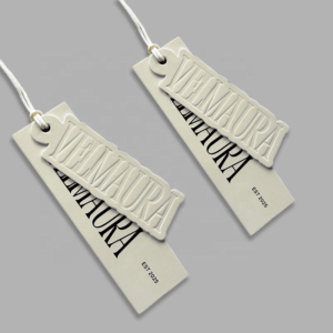 High-Quality Custom Logo Colorless Embossed Recyclable 500gsm Coated Paper Printed Garment Hang Tags