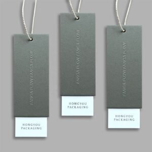 Personalized Custom Printed Hang Tags Made from Popular Eco-Friendly Specialty Paper in the USA | Embossed Fabric Finish