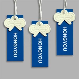 Custom Eco-Friendly Embossed Printed Hang Tags For Women’s Fashion Apparel & Bags | Recyclable Coated Paper | Luxury Logo Labels