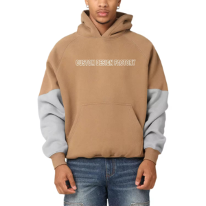 OEM Boxy Oversized Hoodies Drop Shoulder Contrast Custom Puff Print Rhinestones Thick Plain Hoodie Streetwear