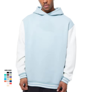 Factory No String Hoodies Heavyweight Boxy Color Block Hoodies for Men Custom logo Blank Hoodies Good Quality