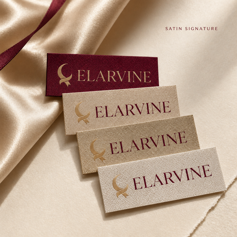 Custom Clothing Labels for Garment Packaging Textile Tags with Balanced Design Sew In Clothing Identification for Wholesale