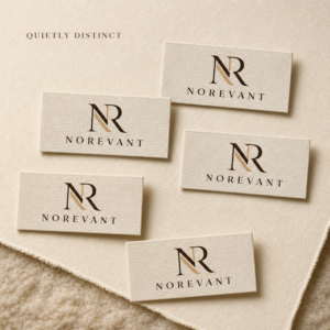 Custom Clothing Labels for Clothing Wholesalers Fabric Tags with Compact Design Sew In Garment Branding for Bulk Apparel