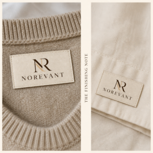 Custom Clothing Labels for Apparel Retailers Sew In Fabric Tags with Neat Typography Clothing Identification for Store Packaging