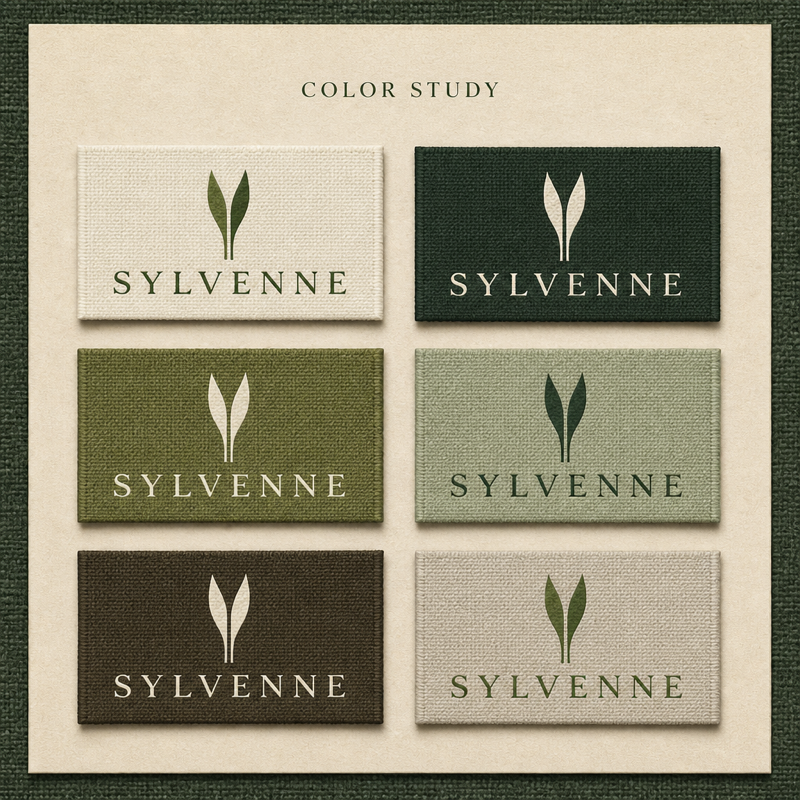 Custom woven label design set 13, fold and format matrix rendering (design reference only)
