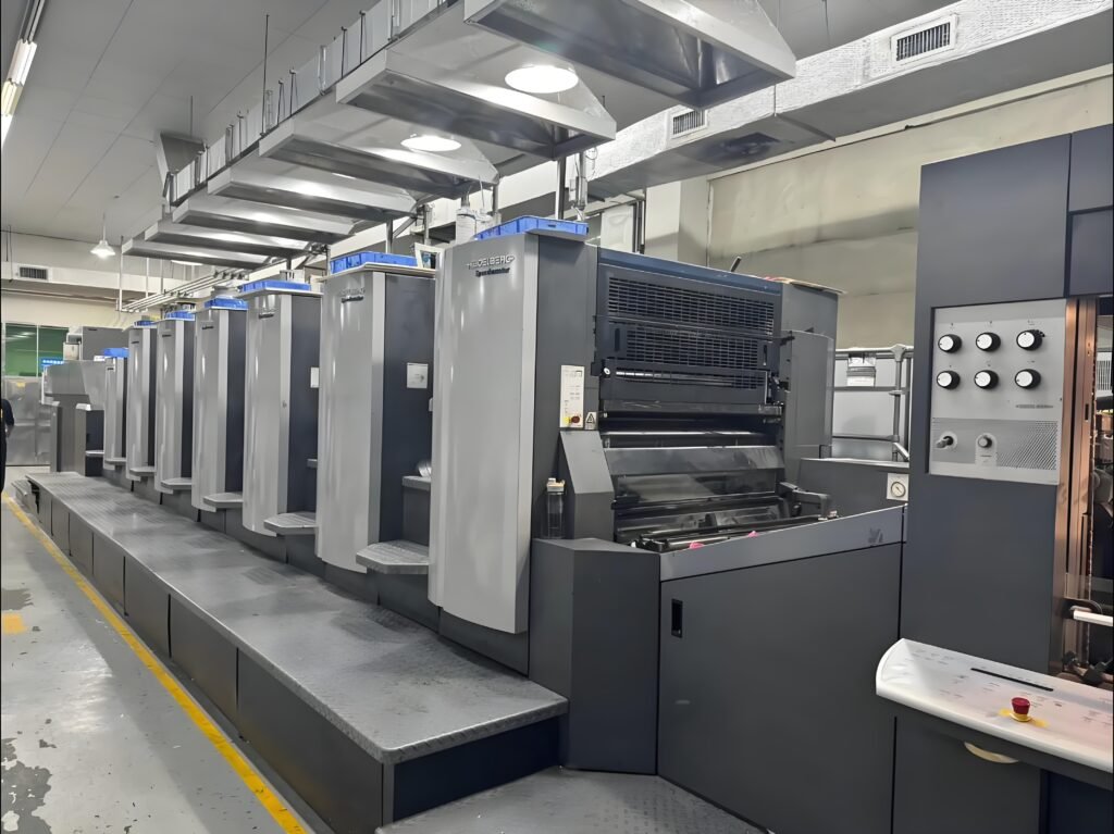 Sheet-fed printing press in the company workshop photo archive